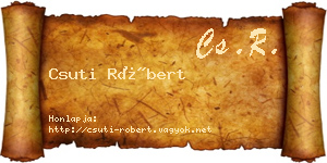 Csuti Róbert névjegykártya
