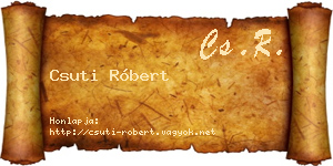 Csuti Róbert névjegykártya