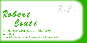 robert csuti business card